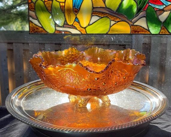 Vintage Orange Glass Bowl