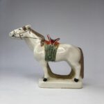 Vintage Porcelain Horse And Carriage